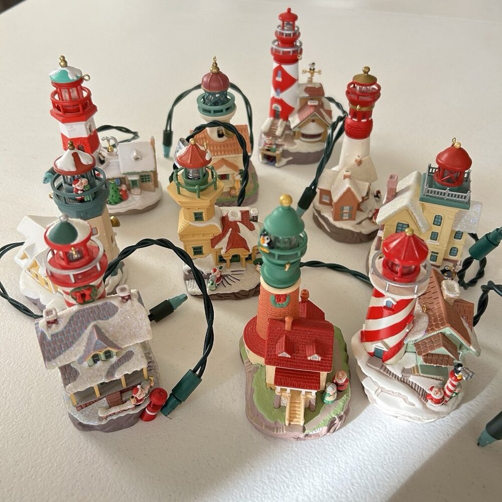 Hallmark Keepsake Ornaments (10) Lighthouse Magic Collectors Series‎ 1997-2007